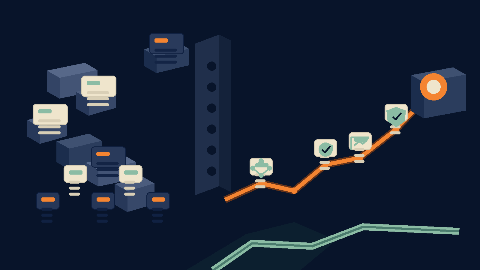 Contextual diagram of headless content architecture becoming a connected public path